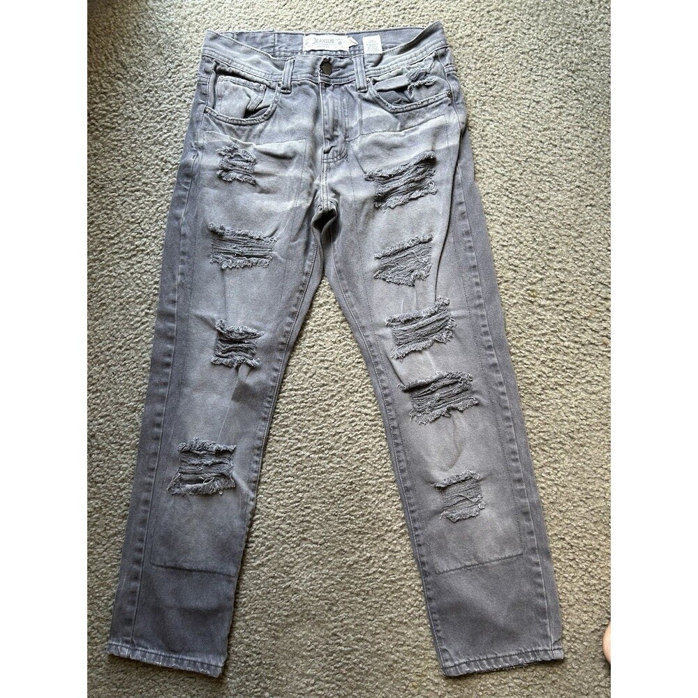 Akademiks Jeanius Mens Jeans Size w-32 L-30 Ripped Style Pants